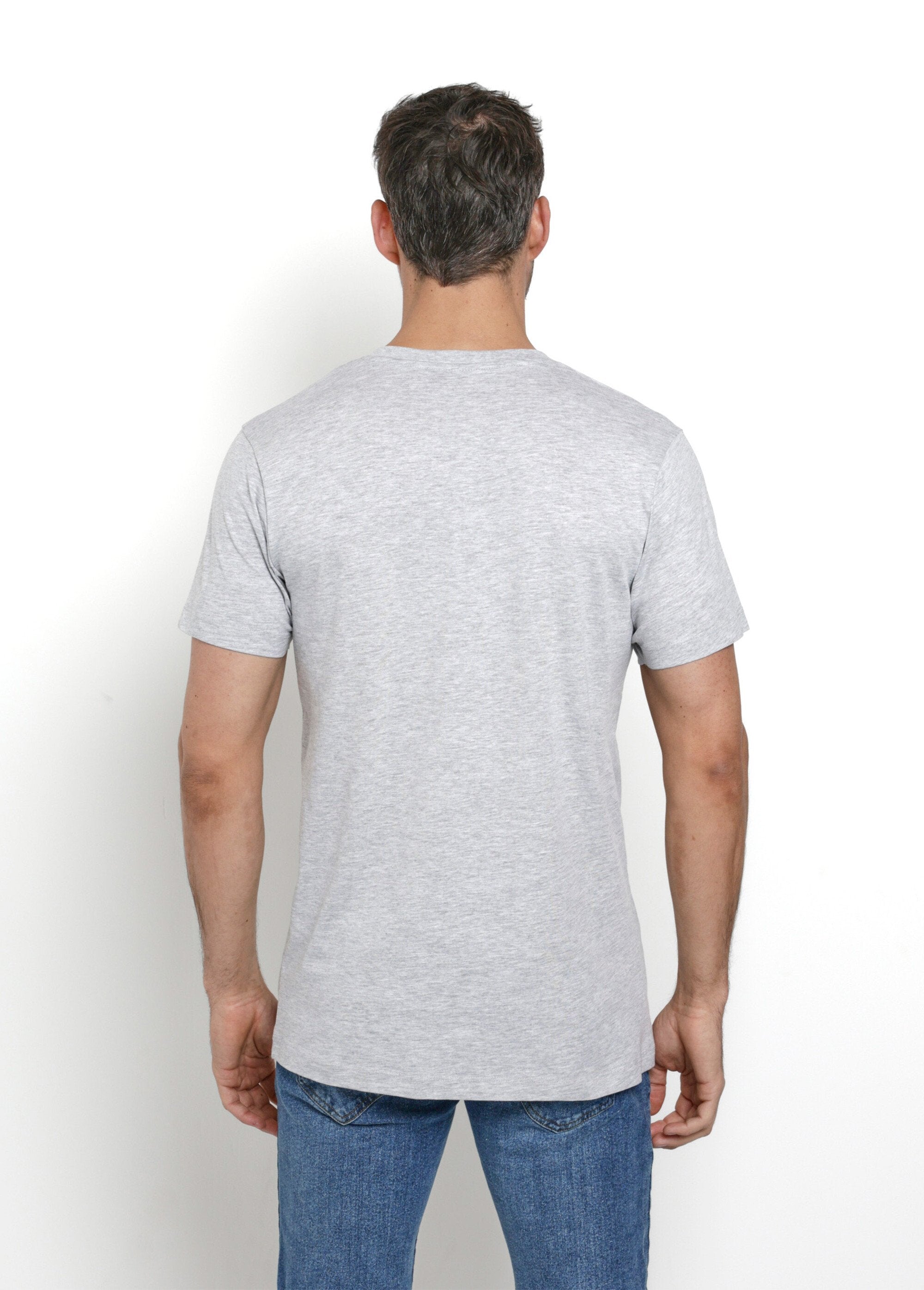 Matching_V-neck_short-sleeved_T-shirts_Black_matching_DO1_slim