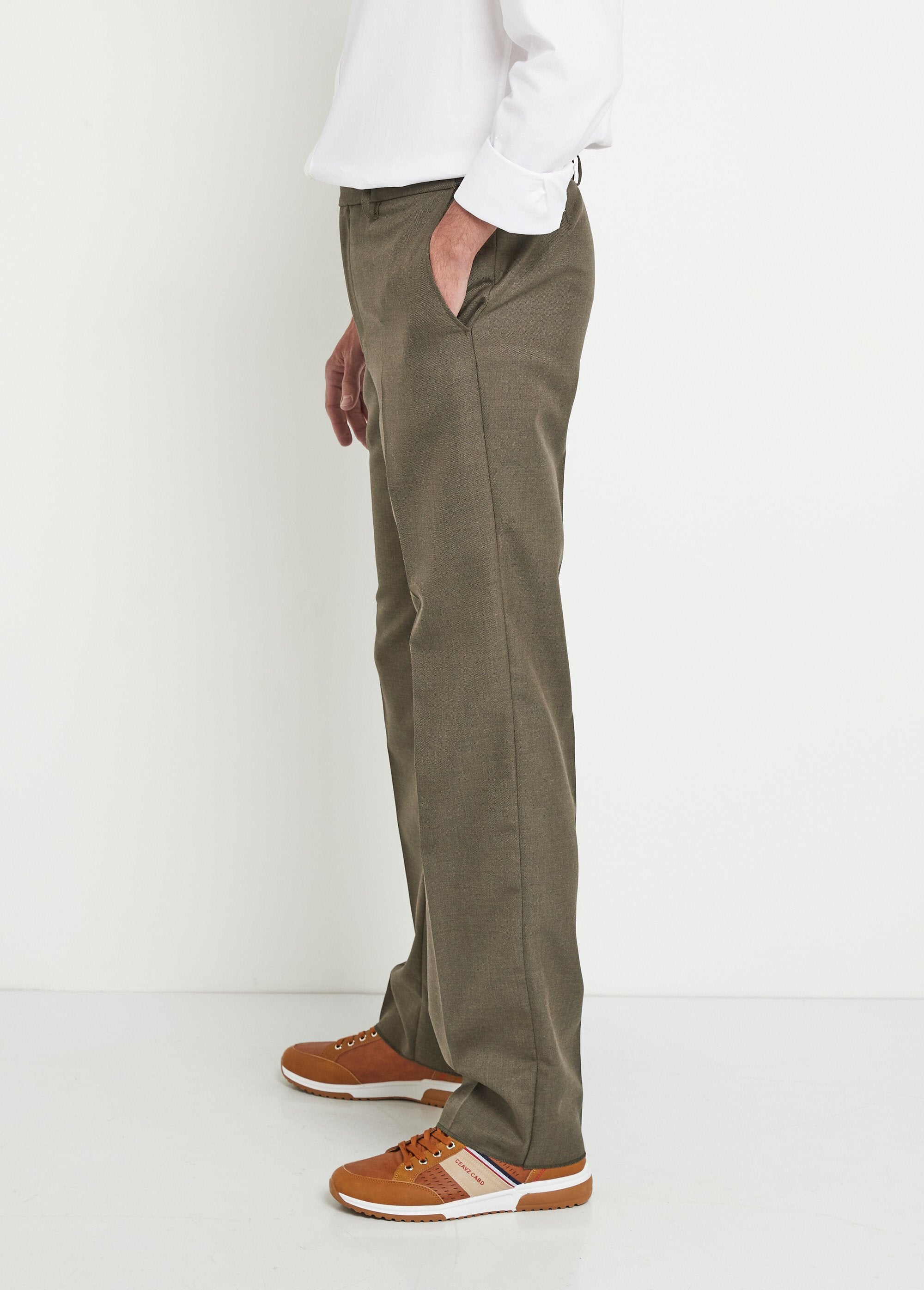 Invisible_adjustable_waistband_wool_twill_pants_Khaki_GA1_slim