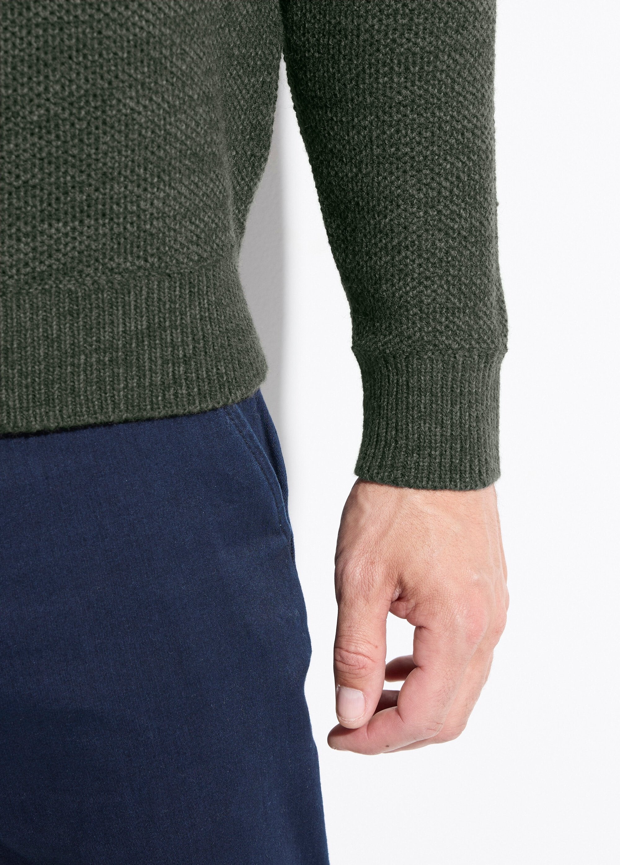 Long-sleeved_wool_marl_knit_round_neck_sweater_Green_DE2_slim