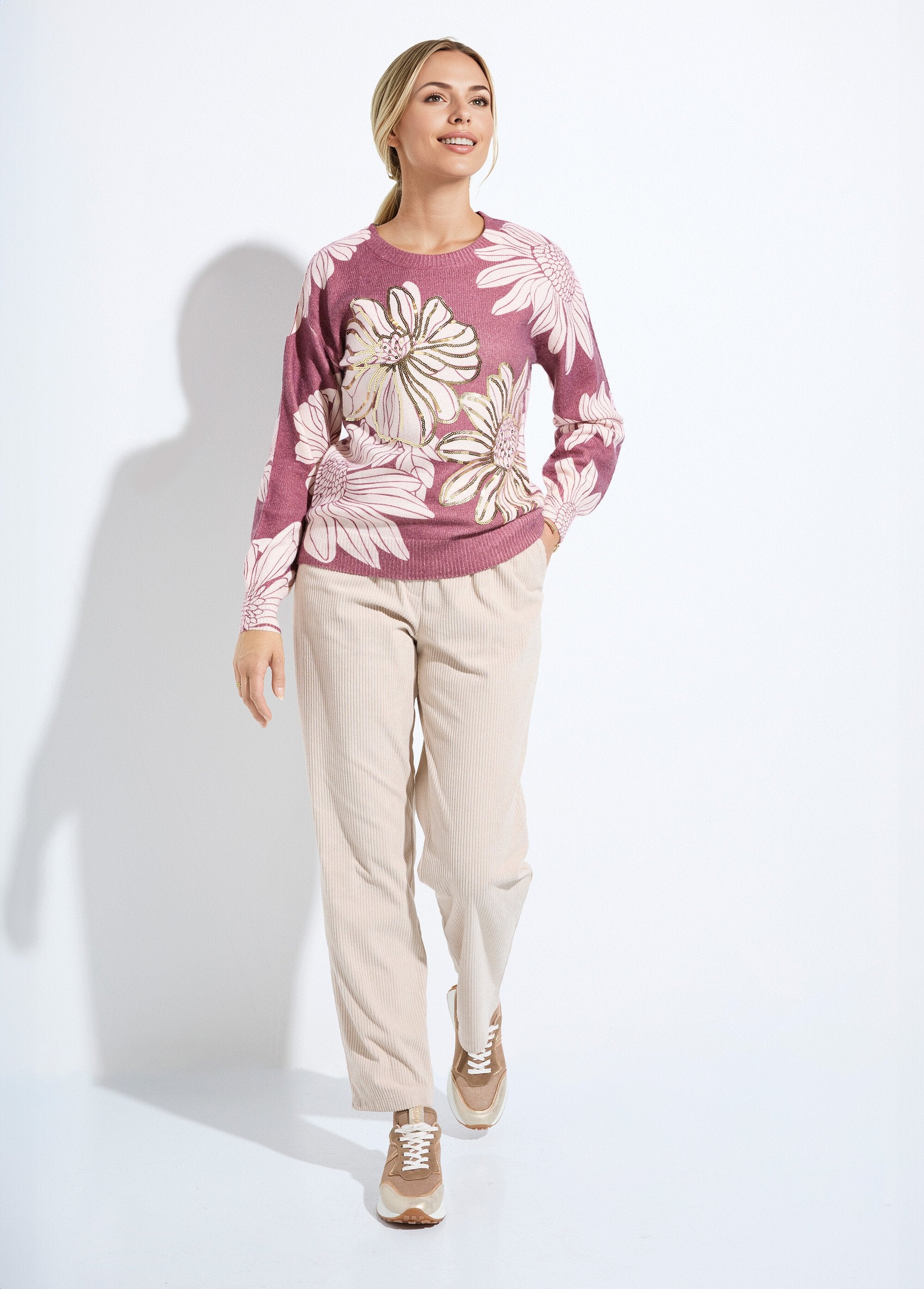 Fine_flower_print_sequin_sweater_with_round_neck_Garnet_SF1_slim