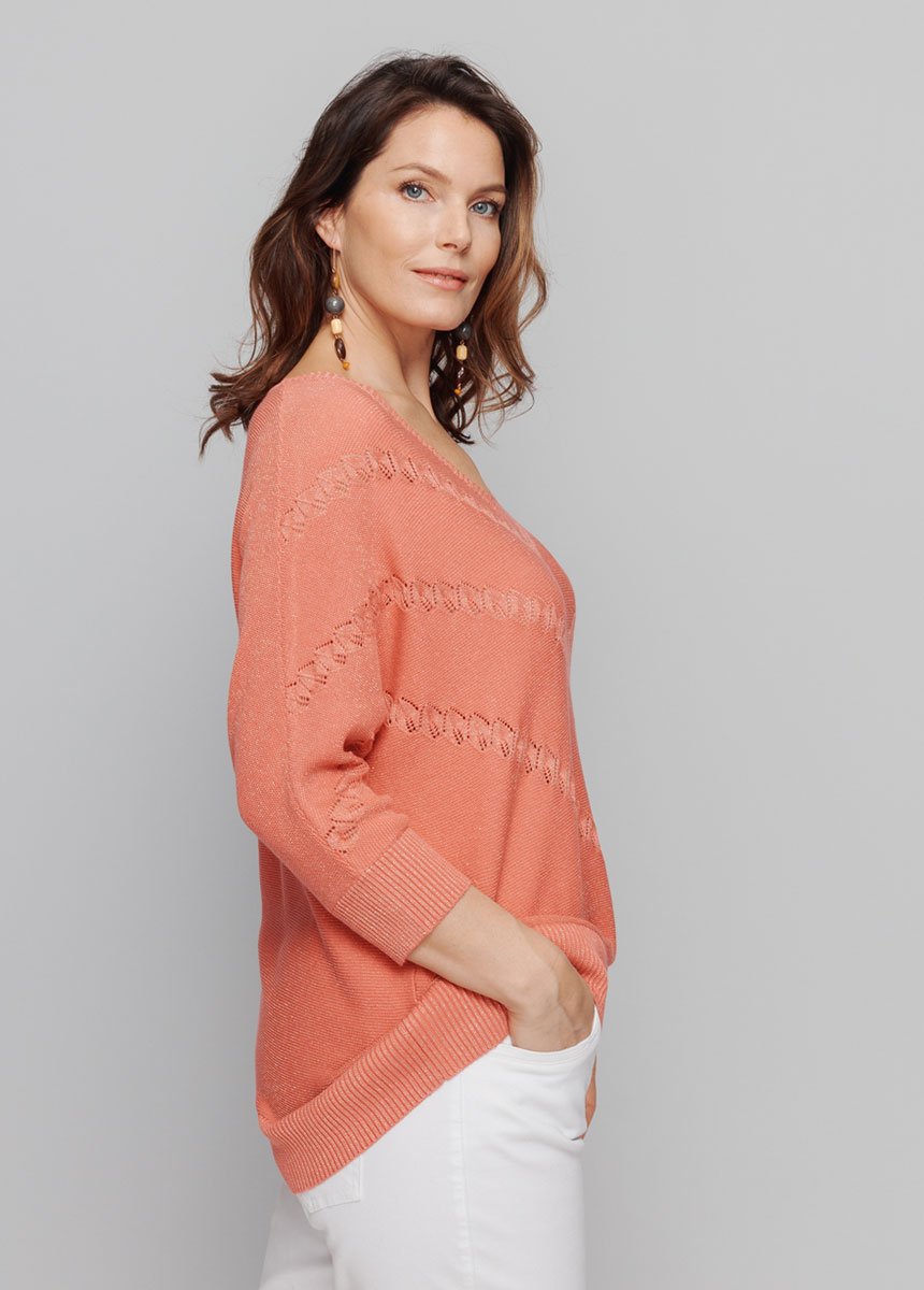 Openwork_fancy_shiny_knit_sweater_Coral_DR1_slim