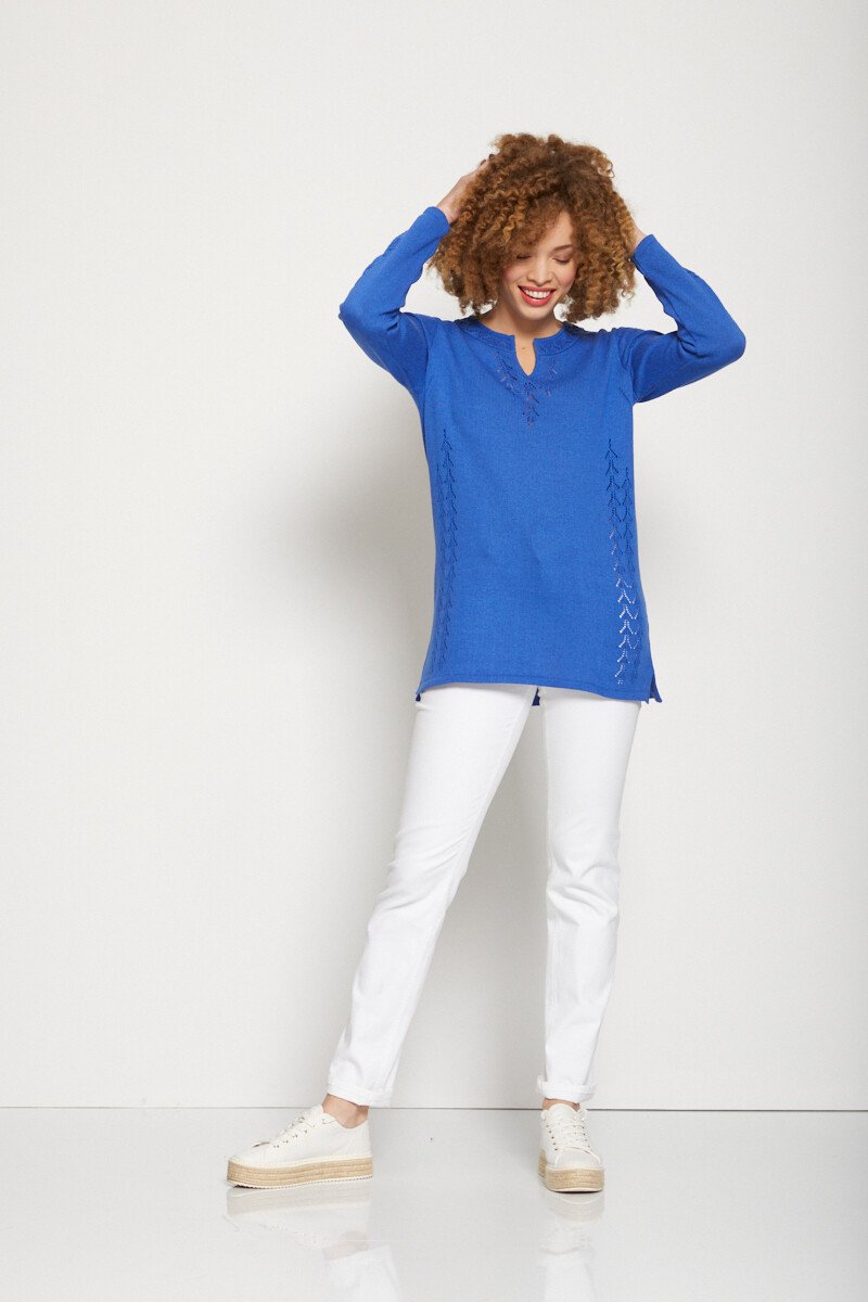 Openwork_pattern_tunic_sweater_with_fancy_collar_Blue_SF1_slim
