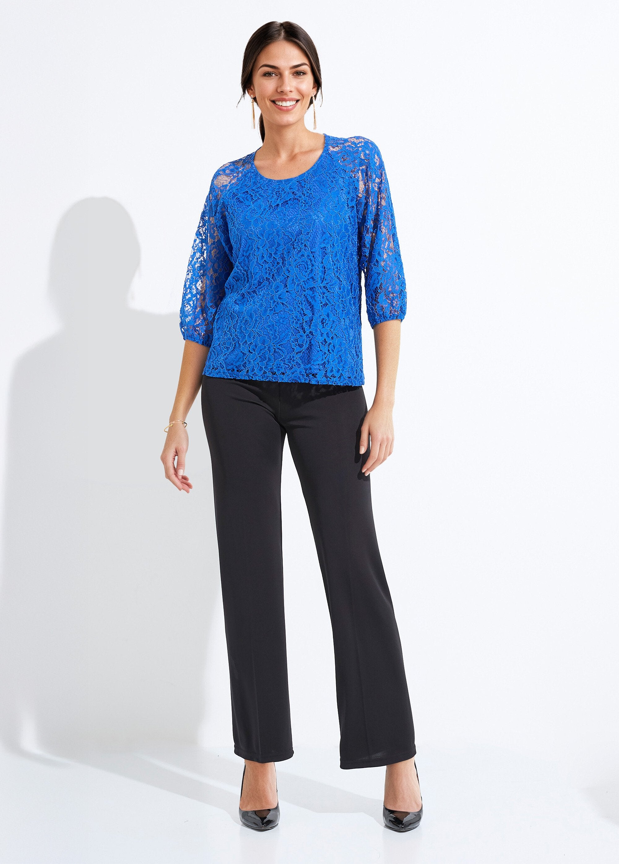 Lace_T-shirt,_round_neck,_3/4_raglan_sleeves_Hard_blue_SF1_slim