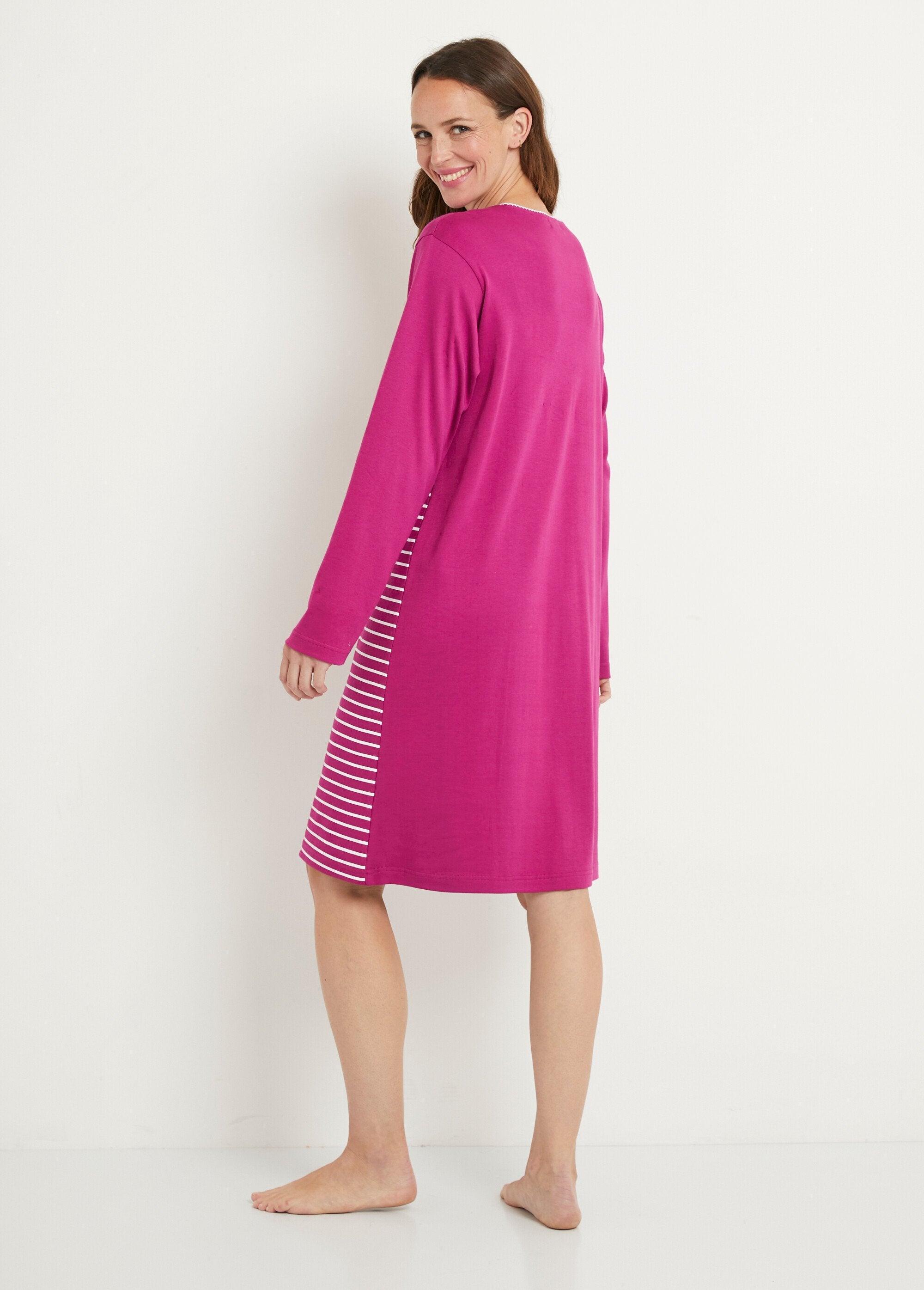 Short_nightdress_cotton_interlock_plain_striped_Violin_DO1_slim