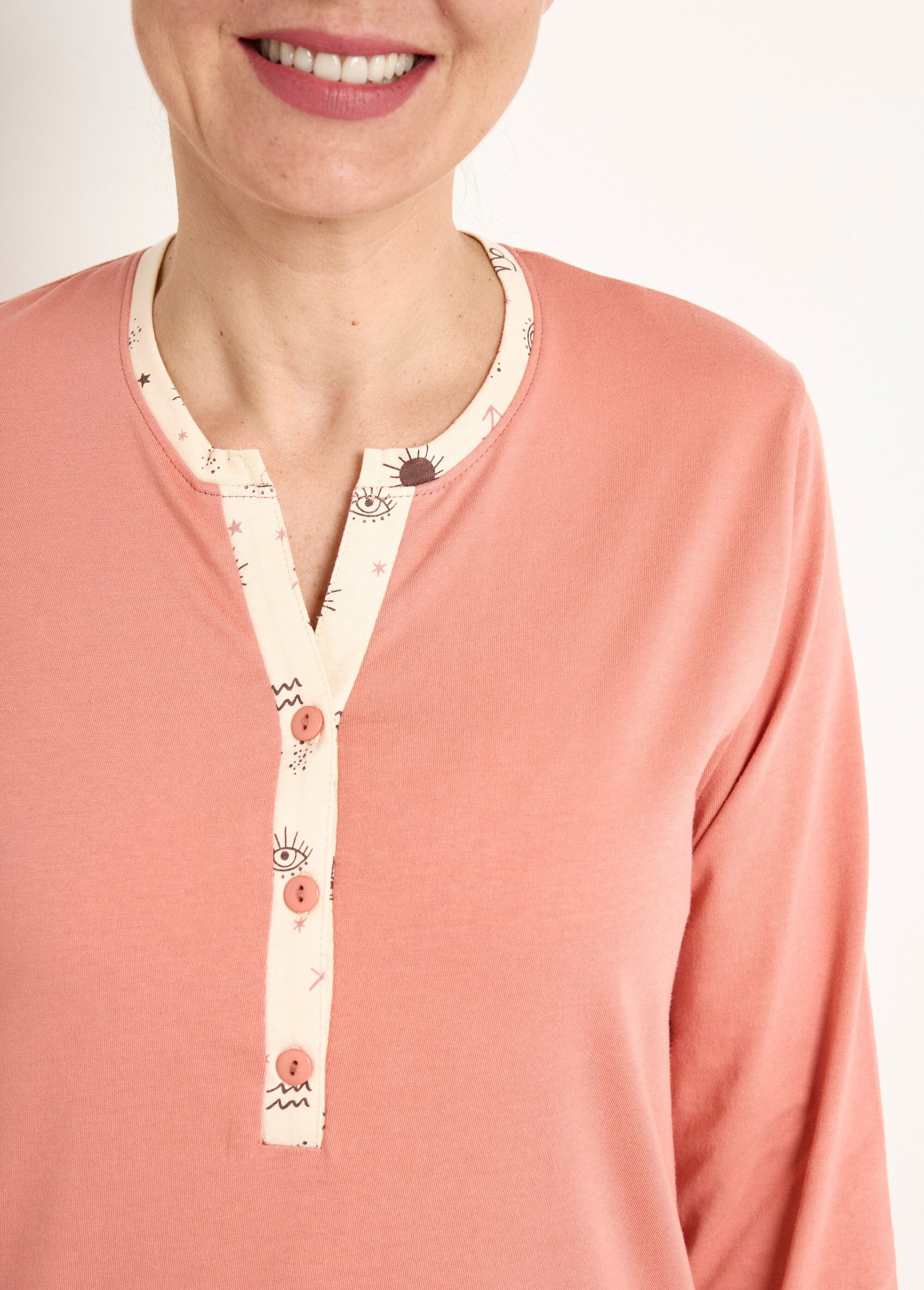 Chemise_de_nuit_liquette_mi-longue_boutonnée_coton_Terracotta_DE1_slim