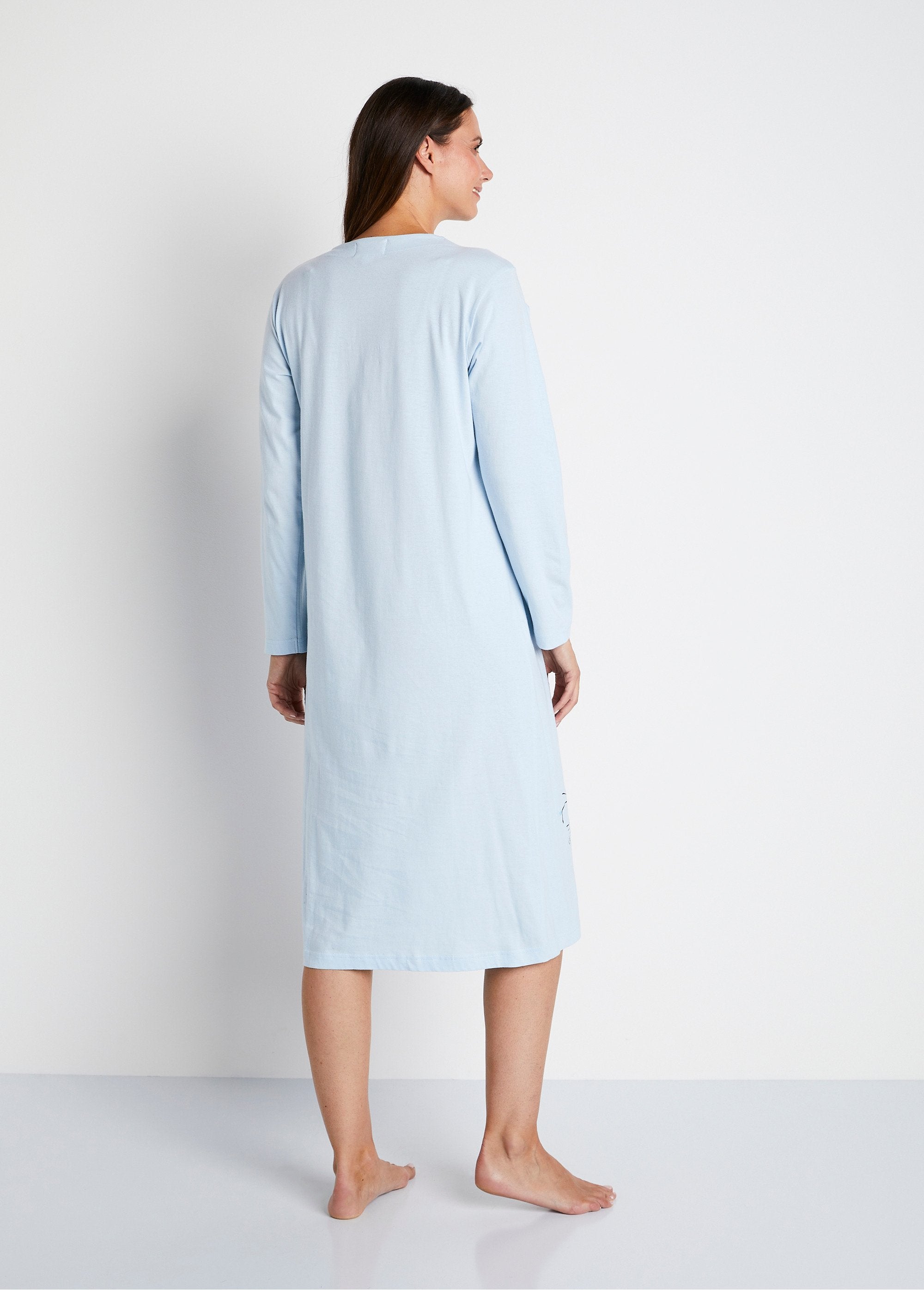 Plus_size_cotton_nightgown_Sky_blue_DO1_slim