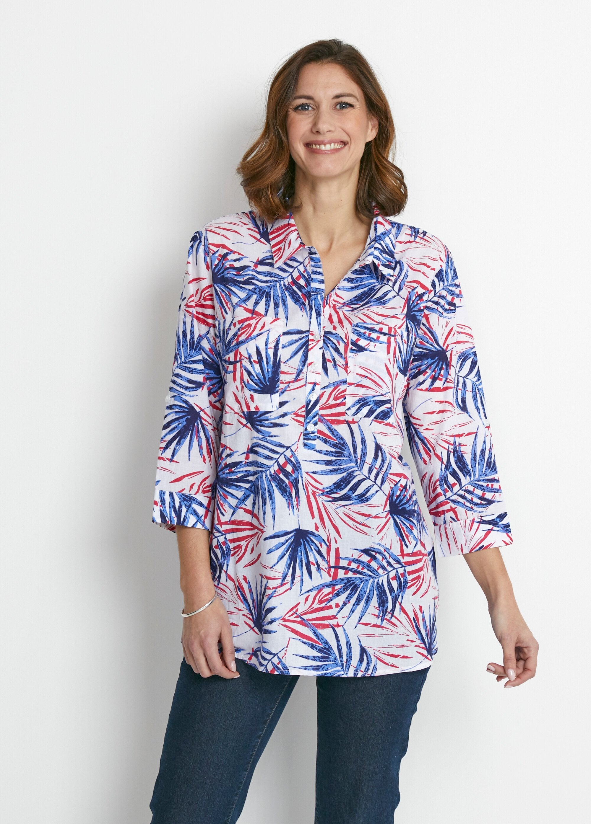 Long_printed_cotton_buttoned_blouse_Blue_print_FA1_slim