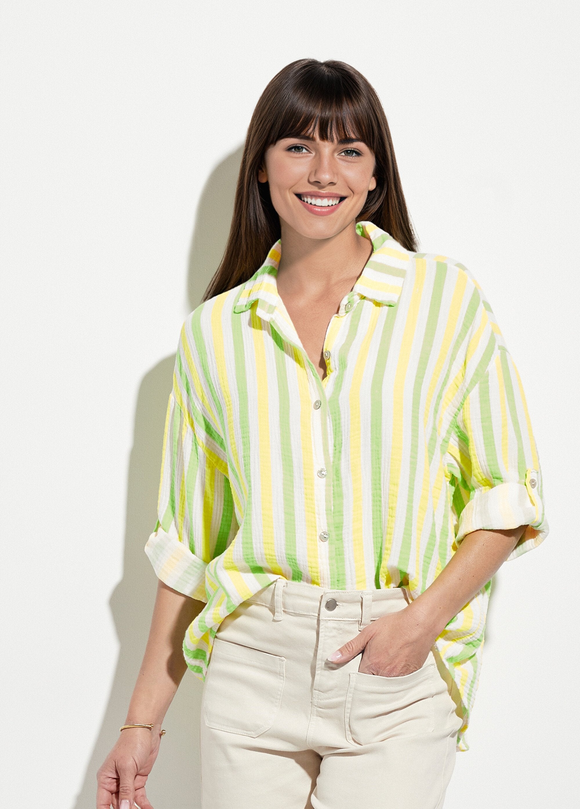 Cotton_gauze_blouse_with_fluorescent_stripes_Yellow_and_green_FA1_slim