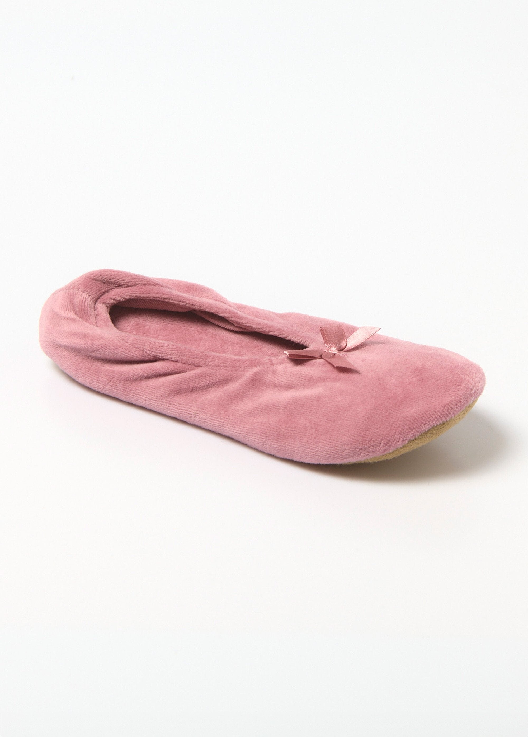 Chaussons_ballerines_velours_élastiqués_Rose_fonce_FA1_slim