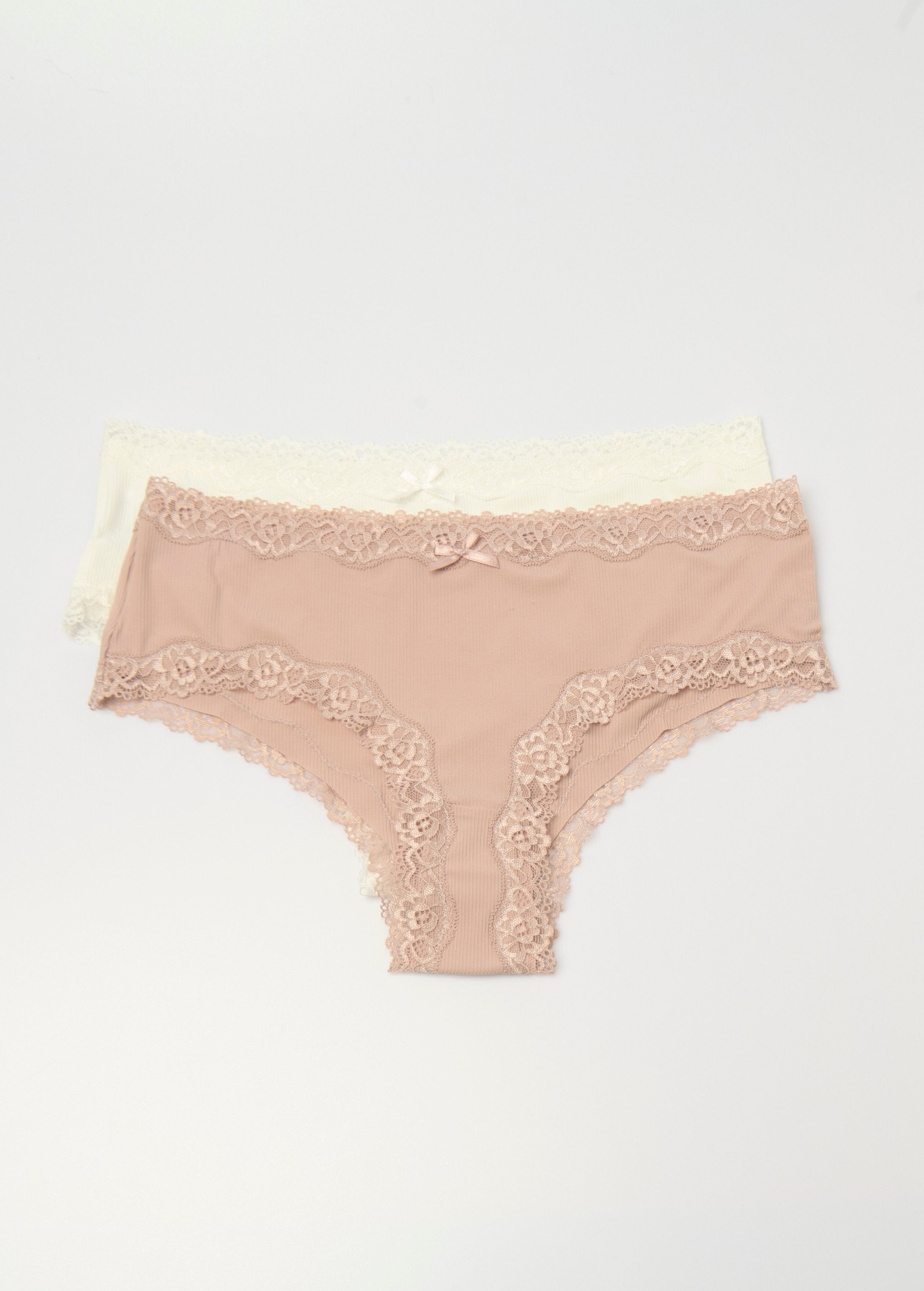 Lot_de_2_Shorties_microfibre_bord_dentelle_Blanc_et_rose_FA1_slim