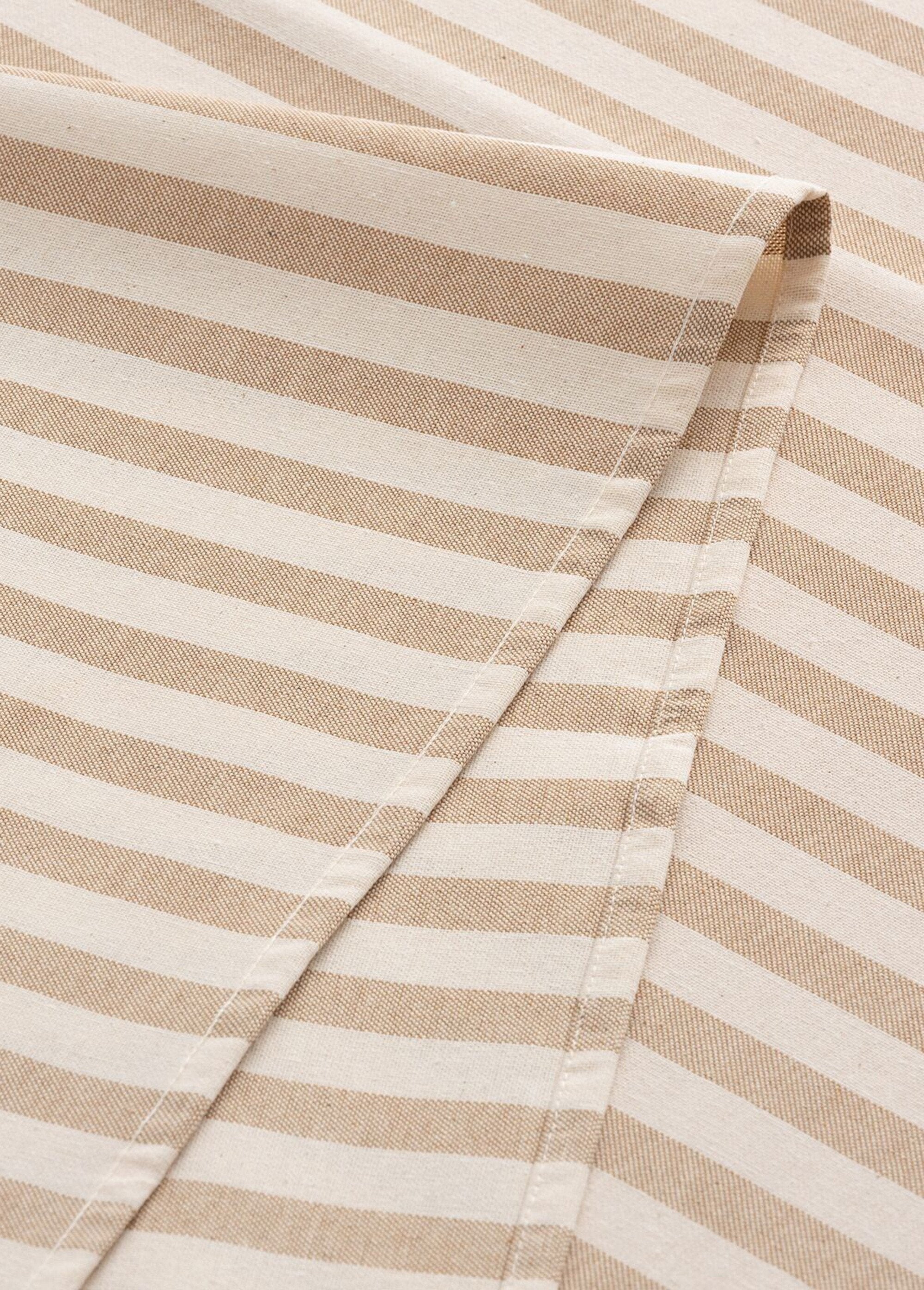 Stain-resistant_pure_cotton_tablecloth,_stripes_Beige_DE1_slim