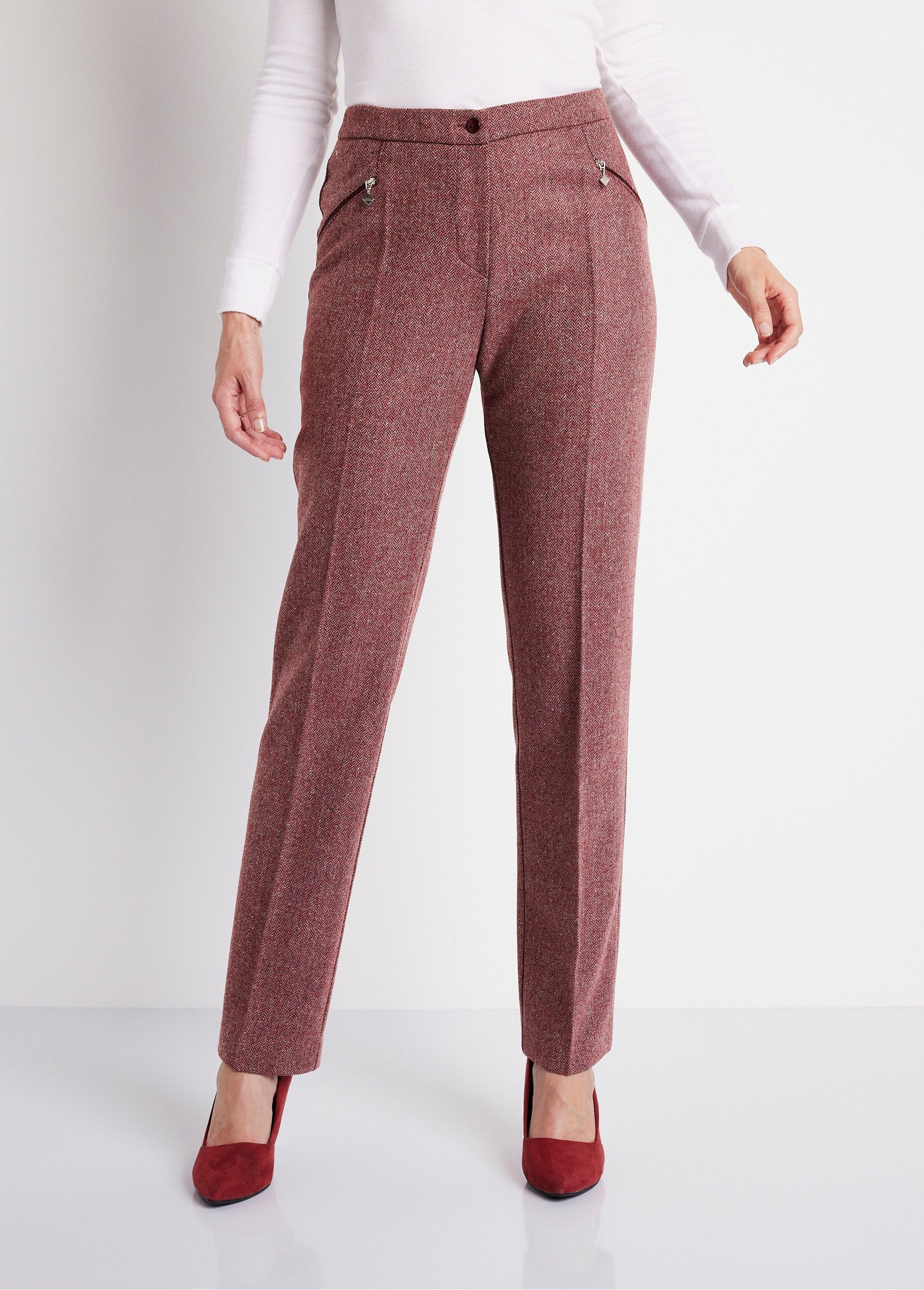 Straight_herringbone_or_heather_pants_with_70_cm_inseam_Burgundy_herringbone_FA1_slim