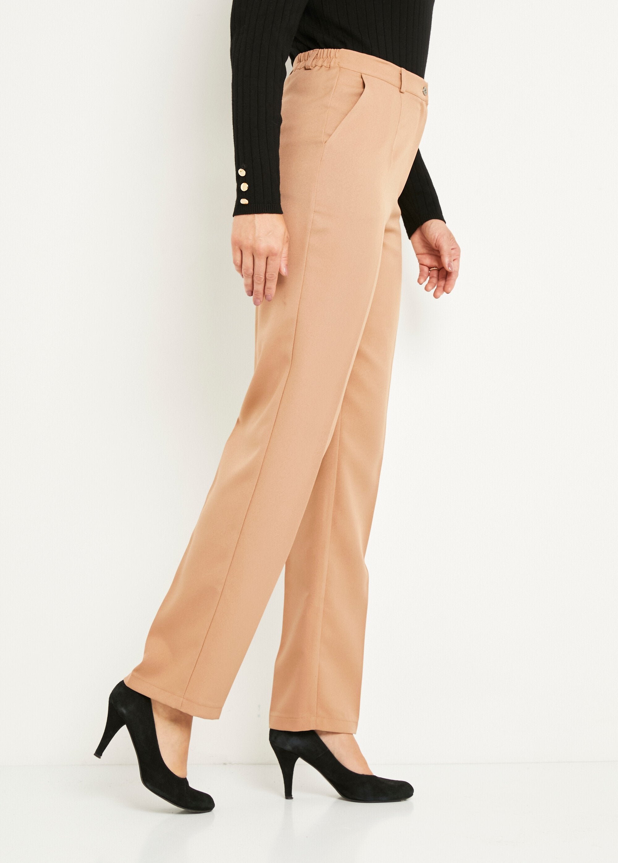 Plain_straight-leg_pants_with_semi-elasticated_waistband_Beige_DR1_slim