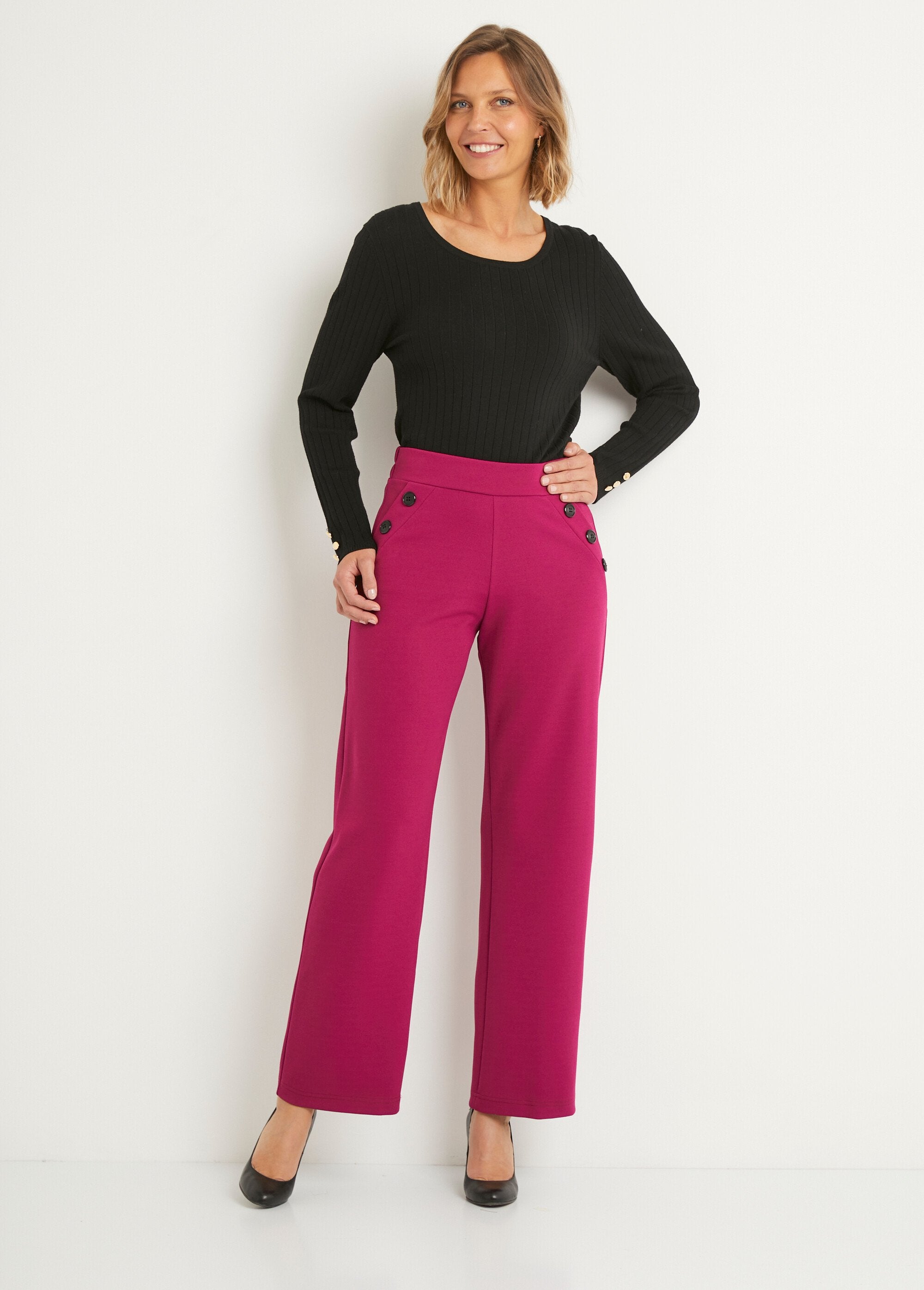 Semi-elasticated_wide-leg_pants,_plain_Cassis_SF1_slim