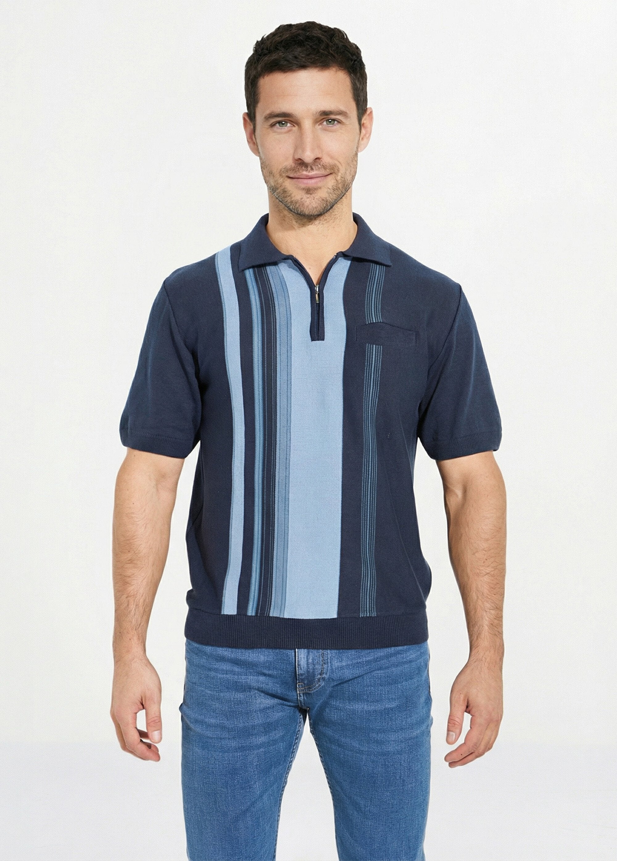 Short-sleeved_zipped_polo_shirt_with_jacquard_stripes_Marine_FA1_slim