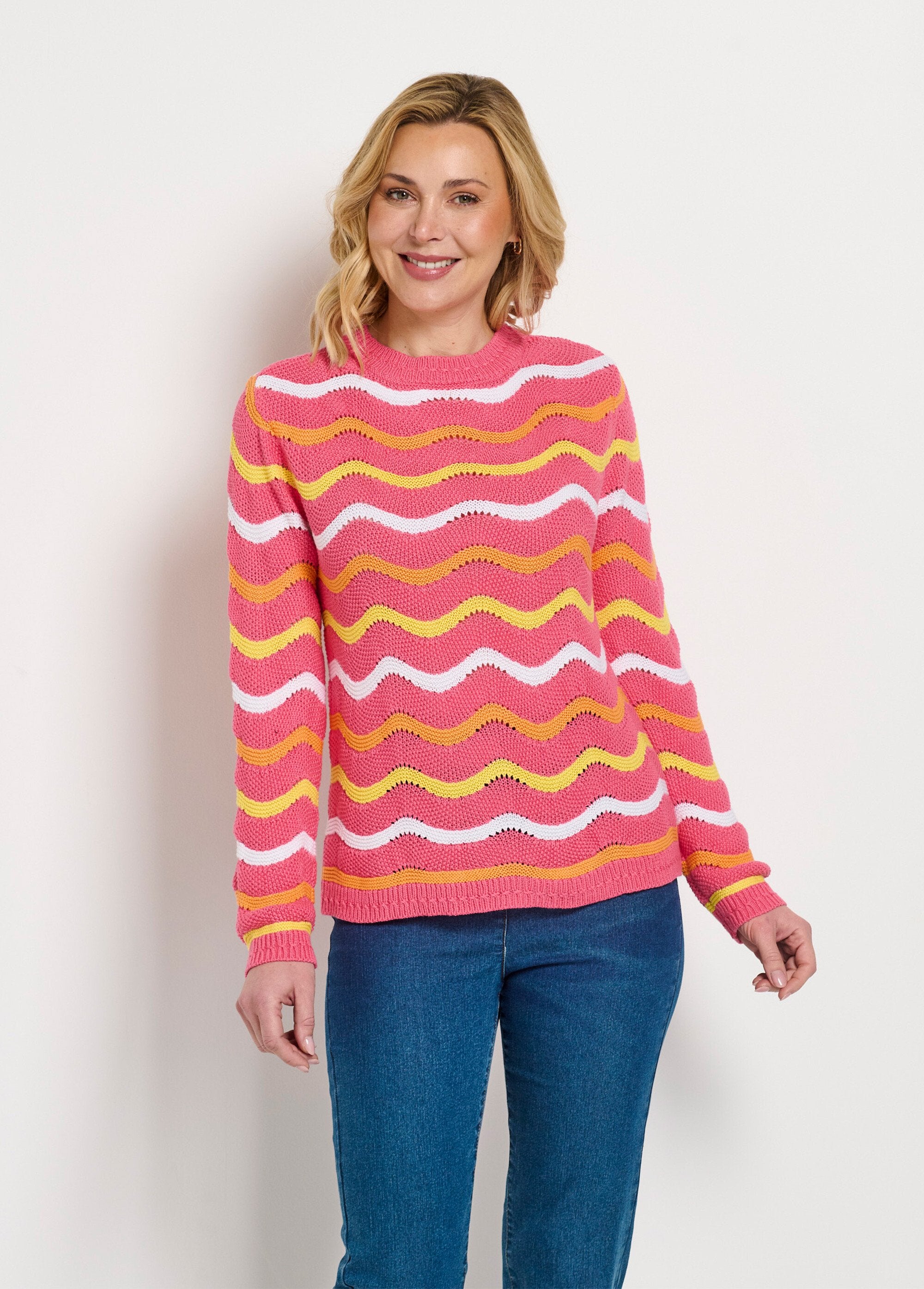 Soft_round_neck_sweater_with_raised_stripes_and_garter_stitch_Pink_background_FA1_slim