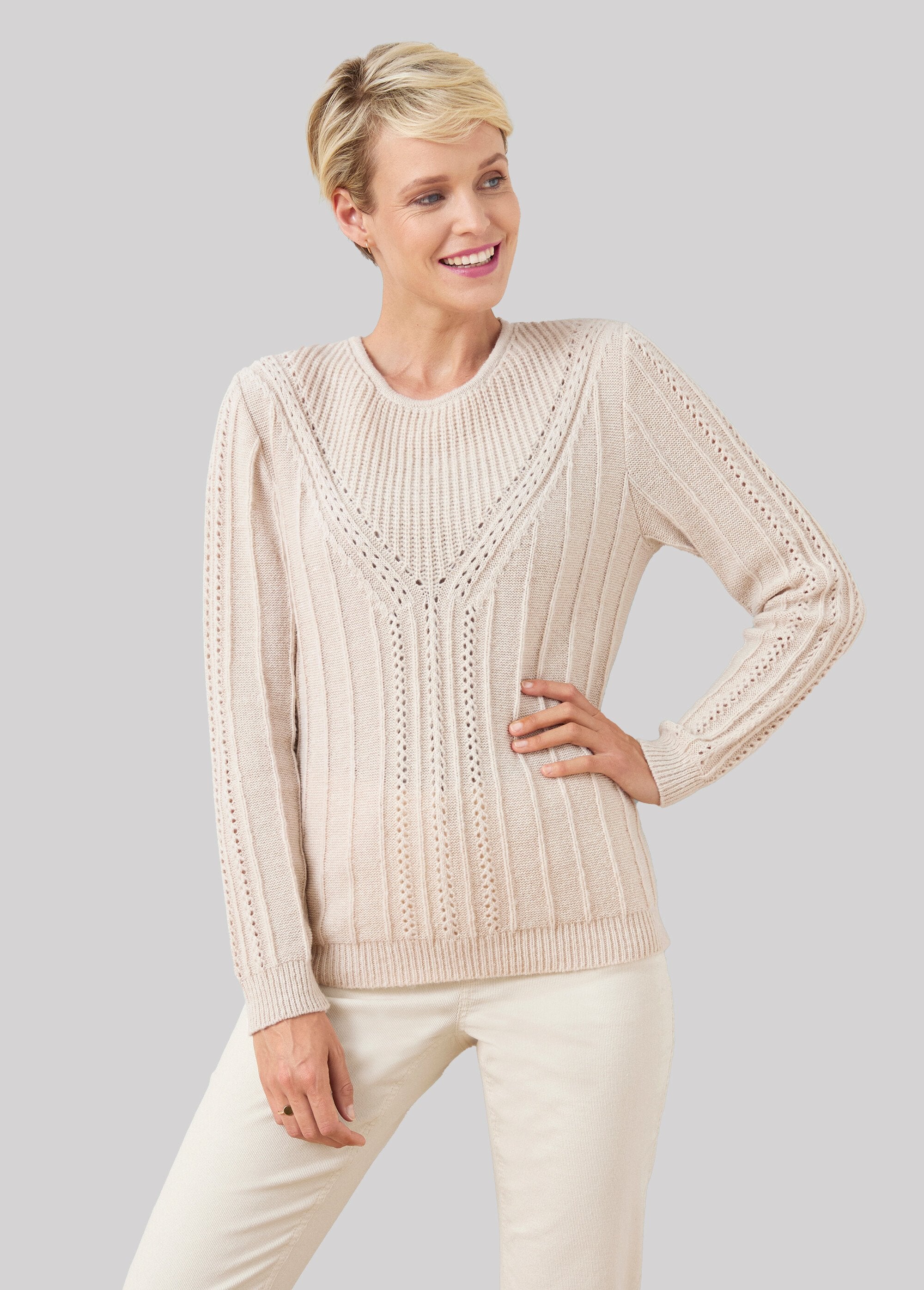 Pull_en_maille_perlée,_côtelée_et_ajourée_Beige_FA1_slim