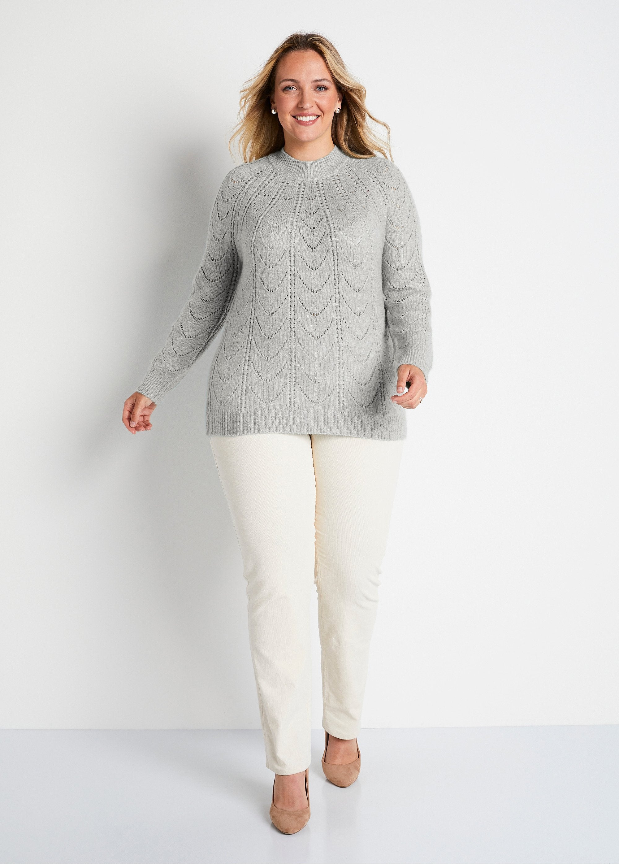 Round_neck_openwork_heathered_knit_sweater_Heather_gray_SF1_curvy