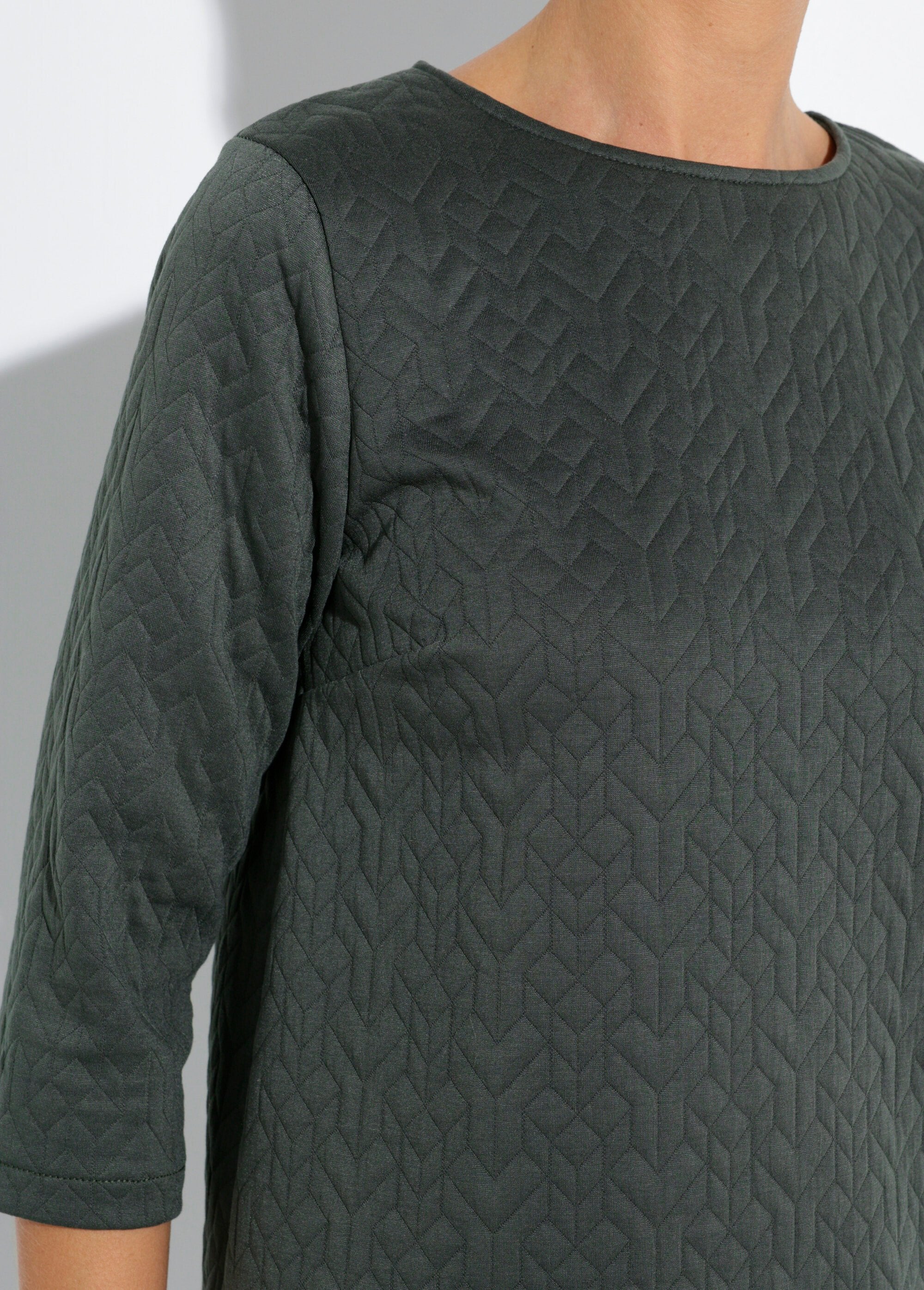 origami_pattern_3/4_sleeve_knit_dress_Khaki_DE1_slim