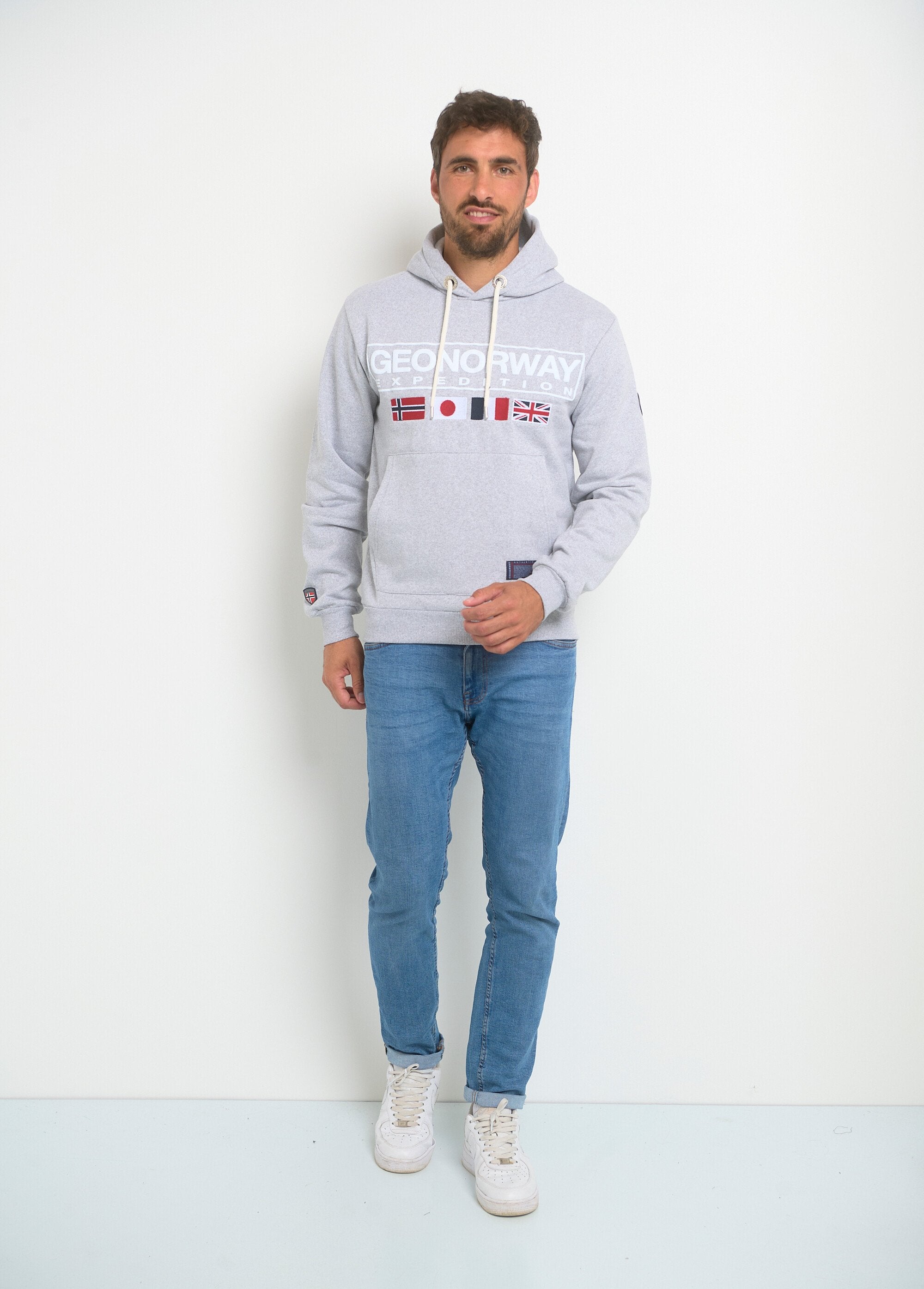 Sweat_à_capuche_drapeaux_poche_kangourou_Gris_melange_SF1_slim