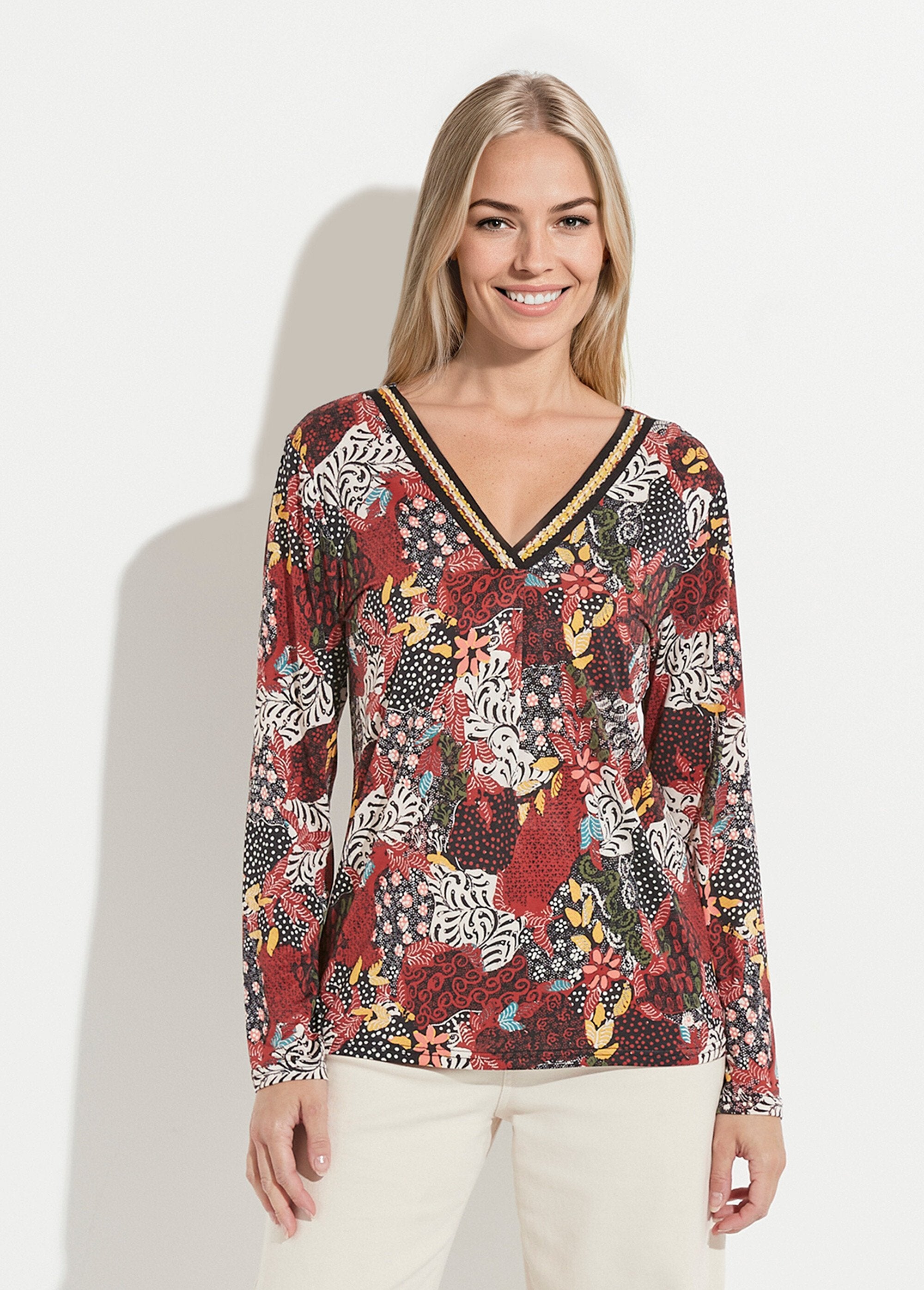 T-shirt_long_ample_imprimé_col_V_manches_longues_Imprime_brique_FA1_slim