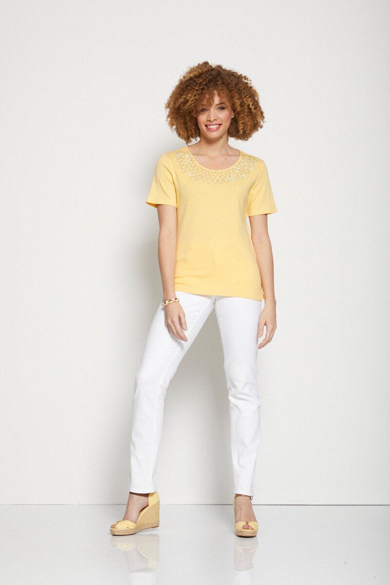 Fancy_studded_cotton_jersey_T-shirt_YELLOW_SF1_slim