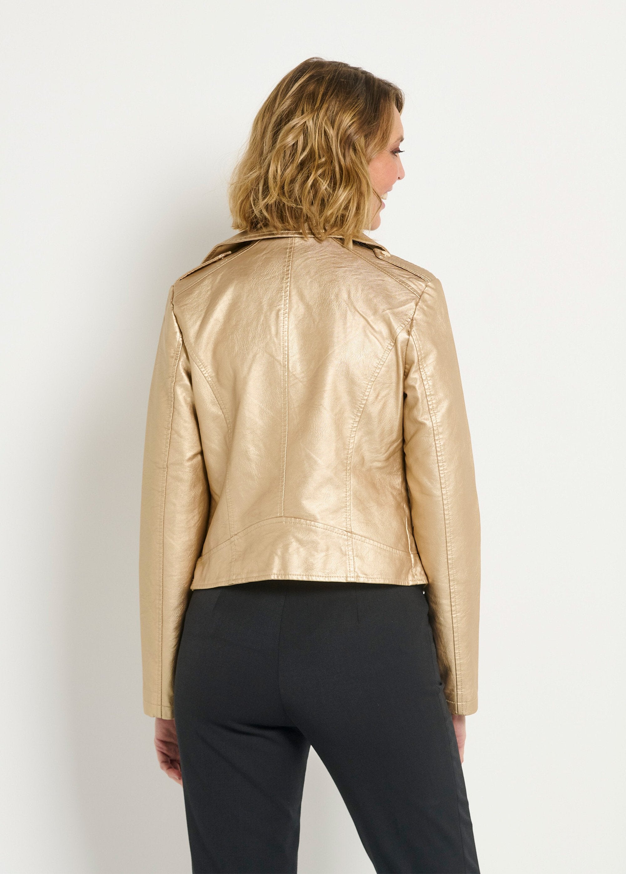 Trendy_zip-up_jacket_in_imitation_leather_Golden_DO1_slim